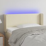 vidaXL Tête de lit à LED Crème 103x16x78/88 cm Similicuir