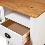 vidaXL Bureau Hill avec 3 tiroirs 120x50x74 cm Pin solide