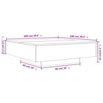 vidaXL Table basse chêne marron 100x100x31 cm bois d'ingénierie