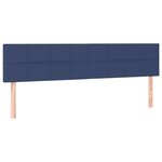 vidaXL Cadre de lit avec tête de lit bleu 120x190 cm tissu