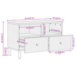 vidaXL Meuble TV 70x33x46 cm Bois massif de manguier
