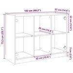 vidaXL Buffet noir 102x37x75 5 cm bois d'ingénierie