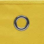 vidaXL Boîtes de rangement 10 Pièces Jaune 32x32x32 cm Tissu