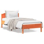 vidaXL Cadre de lit sans matelas cire marron 100x200cm bois pin massif