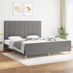 vidaXL Cadre de lit sans matelas gris foncé 180x200 cm tissu