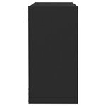 vidaXL Étagères cube murales 2 Pièces noir 30x15x30 cm