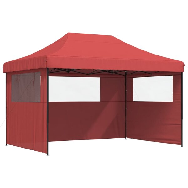 vidaXL Tente de réception pliable escamotable avec 3 parois latérales