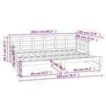 vidaXL Lit coulissant sans matelas bois de pin massif 2x(90x200) cm