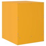 vidaXL Table de chevet jaune 34 5x39x44 cm acier