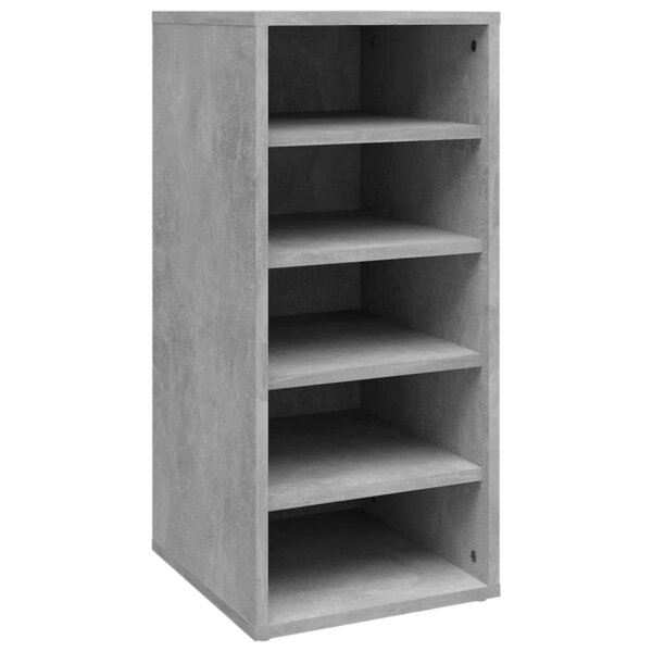 vidaXL Armoire à chaussures Gris béton 31 5x35x70 cm Bois d'ingénierie