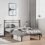 vidaXL Tête de lit métal blanc 193 cm