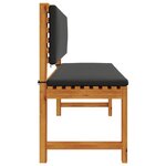Banc de jardin vidaXL avec coussins 100x50x91 cm en bois d'acacia