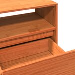 vidaXL Meuble TV cire marron 140x37x50 cm bois pin massif