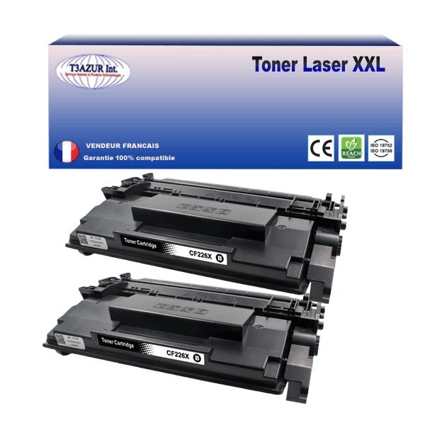 T3AZUR - 2x Toners compatibles avec Canon 052H pour Canon LBP-212dw  LBP-215x  LBP-214dw Noir - 9 200p