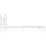 vidaXL Cadre de lit métal sans matelas et tête de lit blanc 160x200 cm