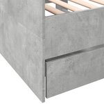 vidaXL Lit de jour avec tiroirs sans matelas gris béton 90x200 cm
