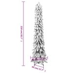 vidaXL Sapin de Noël artificiel pré-éclairé avec 130 LED/neige floquée