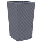 vidaXL Jardinières 4 Pièces gris 32 5x32 5x57 cm polypropylène