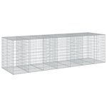 vidaXL Panier gabion avec couvercle 350x100x100 cm fer galvanisé