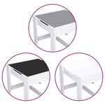 vidaXL Table pour enfants avec 2 chaises Blanc MDF