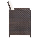 vidaXL Ensemble à manger d'extérieur avec coussins 9Pièces Résine tressée