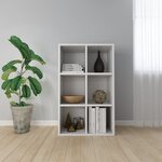 vidaXL Bibliothèque/Buffet blanc 66x30x98 cm bois d'ingénierie
