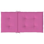 vidaXL Coussins de chaise à dossier bas lot de 4 rose tissu
