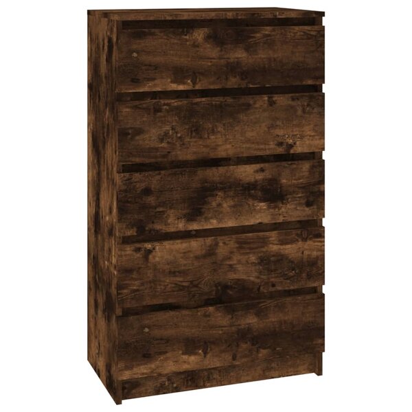 vidaXL Commode Chêne fumé 60x36x103 cm Bois d'ingénierie