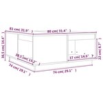 vidaXL Table basse 80x81x36 5 cm Bois massif de pin