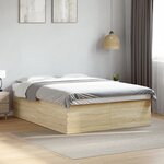 vidaXL Cadre de lit sans matelas chêne sonoma 160x200 cm