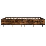 vidaXL Cadre de lit sans matelas chêne fumé 160x200 cm