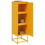 vidaXL Buffet jaune moutarde 36x39x123 cm acier