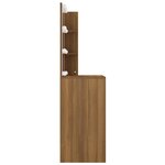 vidaXL Coiffeuse avec LED Chêne marron 60x40x140 cm