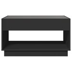 vidaXL Table basse avec LED infini noir 90x50x50 cm
