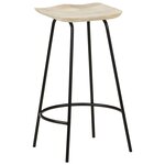 vidaXL Tabourets de bar lot de 2 bois de manguier massif