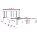 vidaXL Cadre de lit Bois de pin massif 200x200 cm