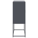 vidaXL Meuble TV noir 68x39x60 5 cm acier