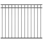 vidaXL Panneau de clôture Acier 1 7x1 5 m Noir