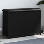 vidaXL Banc à chaussures avec tiroir rabattable noir 82x32x56 cm