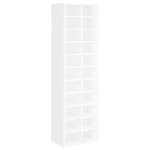 vidaXL Armoire à chaussures Blanc 54x34x183 cm Bois d'ingénierie