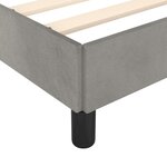 vidaXL Cadre de lit avec tête de lit gris clair 120x190 cm velours