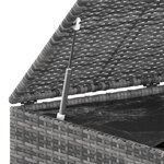 vidaXL Boîte à coussins de jardin Résine tressée 145x100x103 cm Gris
