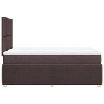 vidaXL Sommier à lattes de lit et matelas marron foncé 120x190cm tissu