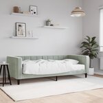 vidaXL Lit de jour avec matelas gris clair 90x200 cm velours