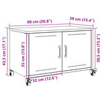 vidaXL Meuble TV noir 68x39x43 5 cm acier laminé à froid