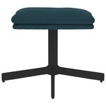 vidaXL Chaise de relaxation avec tabouret Bleu Velours