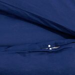 vidaXL Ensemble de housse de couette Bleu marine 200x220 cm Coton