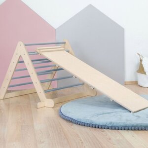 Jeu d'équilibre et motricité PIKY - bois naturel et gris