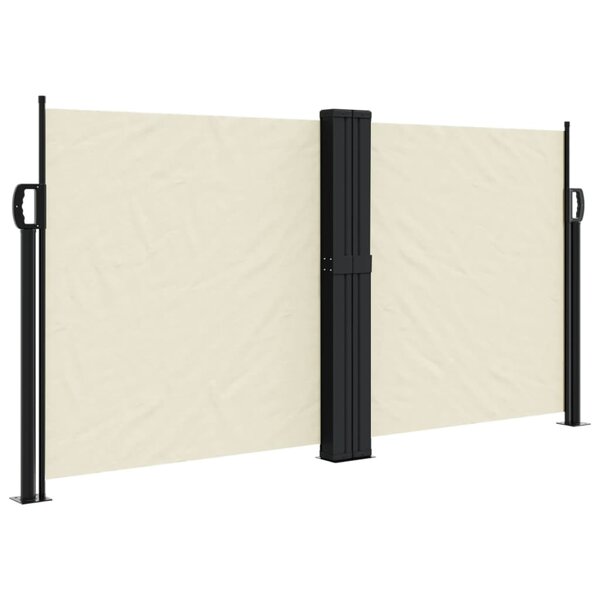 vidaXL Auvent latéral rétractable crème 120x1200 cm