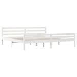 vidaXL Cadre de lit sans matelas blanc bois massif 200x200 cm